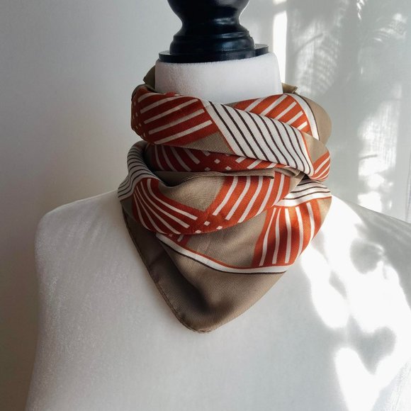 Vintage Accessories - Vintage Brown Italian Scarf